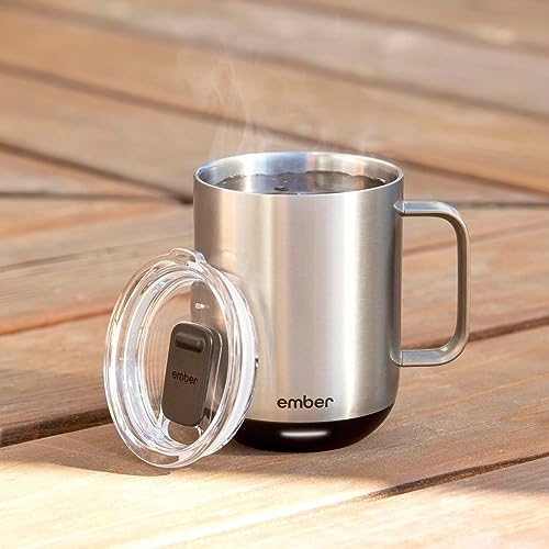 Ember Temperature Control Smart Mug 2, 14 oz, App Controlled Heated Coffee Cup, Double your battery life when you pair Ember Mug with an Ember Sliding Lid, Signature Series Cloth - Thumbnail 4