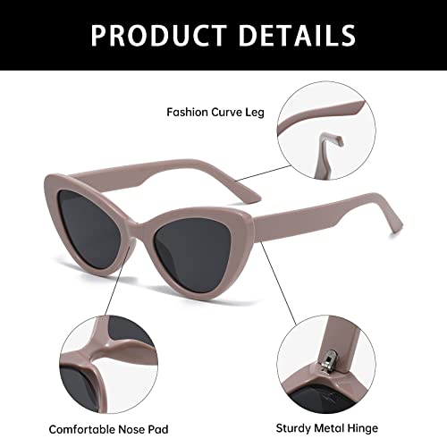 YAMEIZE Classic Cat Eye Sunglasses - Women Men Trendy Sun Glasses UV Protection4