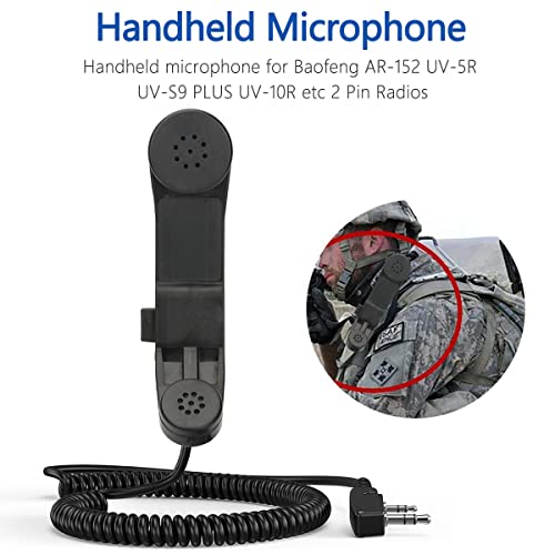 Baofeng Military Grade Radio 2Pin K-Type Microphone Military Handheld Speaker Mic for BaoFeng AR-152 UV-5R UV-S9 Plus UV-82 UV-6R DM-5R Plus Kenwood Wouxun Qansheng Puxing HYT Two Way Radios by BAOFENG - Image 3