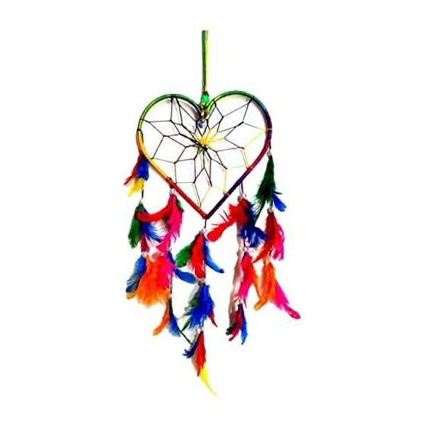 Heart Shape Multicolour Dream Catcher Size Approx 15 CM-image-33