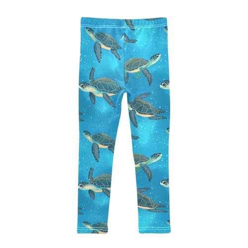 Sea Turtles Girls' Leggings Toddler Doodles Galaxy Kids Yoga Pants Dance Active Tights 4T2