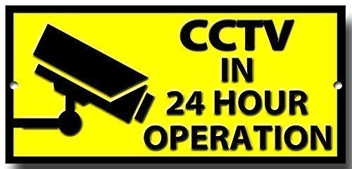 VINTAGE SIGN DESIGNS Seguridad CCTV Advertencia Calidad Letrero de Metal