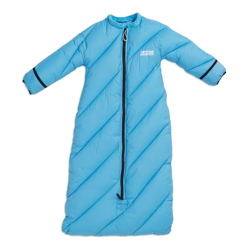 Big Mo 40° Kids Sleeping Bag (Ages 18-36m). The Coziest, Funnest Camping Sleeping Bag for Kids with Adjustable Cuffs. (Bayberry Blue)