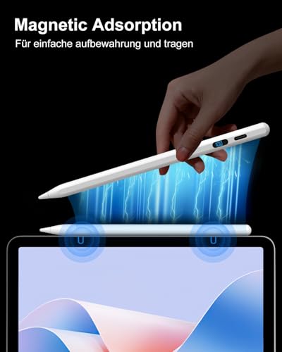 Digiroot Tablet Stift mit LED-Leistungsanzeig,Universal Stylus Pen für Samsung/Huawei/Lenovo/Xiaomi Tablets & Handy,Magnetischer Touchscreen Stift für iPhone, Android und Harmony OS Handy & Tablet