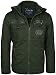 Produktbild Herren Winter Jacke Military Style gefüttert Kapuze Parka Army Fliegerjacke, Größe:L, Farbe:Army Grün