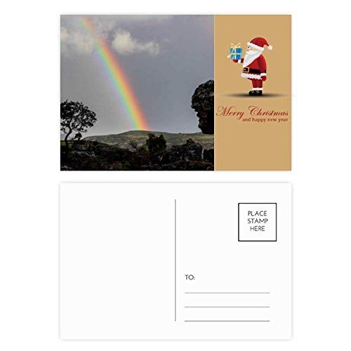 Cartes postales Rainbow Forestry d'art et nature avec paysages de Noël sur papier premium