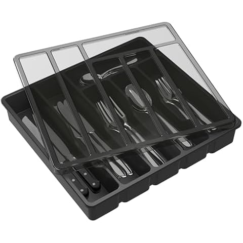 Lifewit Cutlery Tray with Dust Lid Cover