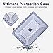MOSISO Compatible with MacBook Air 15 inch Case 2025 2024 2023 M4 A3241 M3 A3114 M2 A2941, Honeycomb Shockproof Heavy Duty TPU Bumper Plastic Hard Case with Fold Kickstand&Keyboard Cover,Lavender Gray