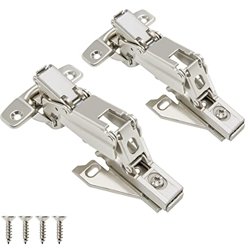 TOUCH Cabinet Hinges (1 Pair, 2 PCS) Face Frame 165 Degree Full Overlay Clip-on Lazy Susan Self Close Folding Cupboard Door 3-Way Adjustable Kitchen Corner Cabinet Hinges with Screws by Touch - Used condition - US$16.10