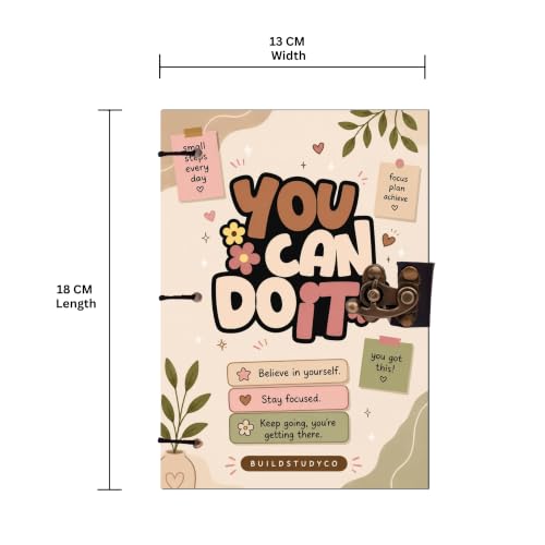 Image of You Can Diary Notebook 7x5 Inch 160 Pages Unruled Journal for Notes