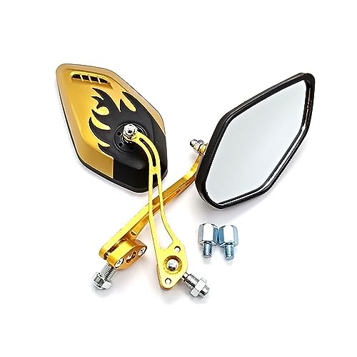 Espejos retrovisores de moto oro para mejorar visibilidad en Kawasaki Z800 y MT-10 2