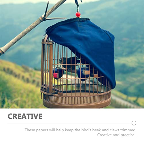 LUOZZY 10 peças forros de gaiola de pássaro papel cascalho tapetes de pássaro gaiola de papagaio tap