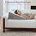 Wedge Pillow with Foam Top for Sleeping,Reading and Rest, 8 Inch Elevated Support Triangle Bed Pillow for Legs and Back Support with Washable Cover