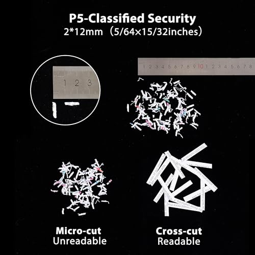 Trishintage Heavy Duty Paper Shredder: 400-Sheet Auto Feed P5 Micro-Cut Document Credit Card Shredding with Jam-Proof Design for Home Office Business School
