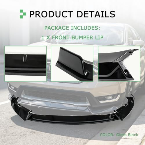 MATMACRO Glossy Black Front Bumper Lip for 2017 2018 2019 2020 Honda CRV by MATMACRO - Used condition - Image 4