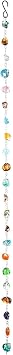 Evergreen Garden 6 Feet Long Colorful Glass and Metal Rain Chains for Gutters | Rain Catcher Chain Replacement Downspout | Decorative Rain Chains for Outside Garden Balcony Porch