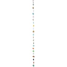 Evergreen Garden 6 Feet Long Colorful Glass and Metal Rain Chains for Gutters | Rain Catcher Chain Replacement Downspout | Decorative Rain Chains for Outside Garden Balcony Porch