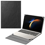 Fintie Case for 16 Inch Samsung Galaxy Book 5 Pro 360, Galaxy Book 4 Edge - Premium Folio Protective Case with Document Slots, Black