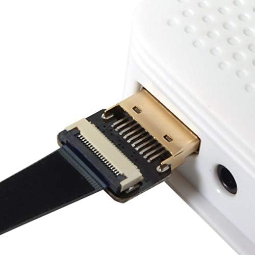 Cablecc CYFPV FPV HDMI Male to Up Angled 90D HDMI Male HDTV FPC Flat Cable for FPV HDTV Multicopter Aerial Photography (20cm)