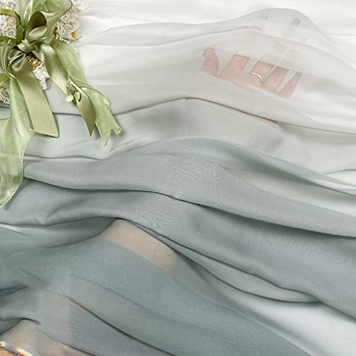 Mousseline de soie transparente pour drapé de mariage extérieur et table de Noël festive