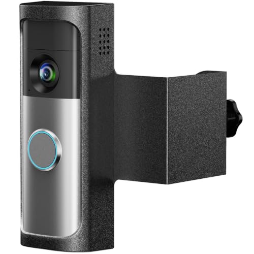 Anti‑Theft Ring/Blink Doorbell Mount, All-Metal Full‑Cover Holder for Ring Battery Doorbell/Plus/Pro (2nd Gen, 2026 Release), Weather‑Resistant, No‑Drill, Renter‑Friendly Doorbell Kits for Apartment