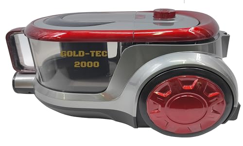 GOLD-TEC COMPACT 2000W BAGLESS CYLINDER VACUUM CLEANER (SILVER/RED)