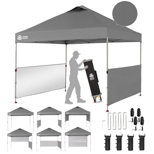 CROWN SHADES 10x10 Pop up Canopy Tent Instant Canopy with