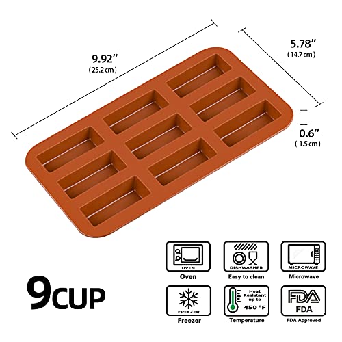 2 Pcs Bite Size Chocolate Molds Silicone Candy Molds, Chocolate Truffles Mold Caramel Molds Silicone Deep, Silicone Molds for Candy Bars