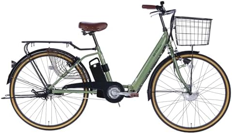 （16:00時点） 21Technology 電動アシスト自転車 (26インチ) 自転車 電動アシスト 手元スイッチ オールワン 折りたたみ 型式認定 リチウムイオンバッテリー AO260（マットオリーブ）