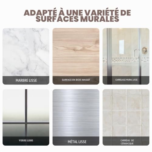 ALLOMN Lot de 2 poignées à ventouse puissantes pour réfrigérateur, tiroir, armoire, porte, fenêtre, miroir en verre, poignées anti-chute, poignées absorbantes pour salle de bain – vue 6