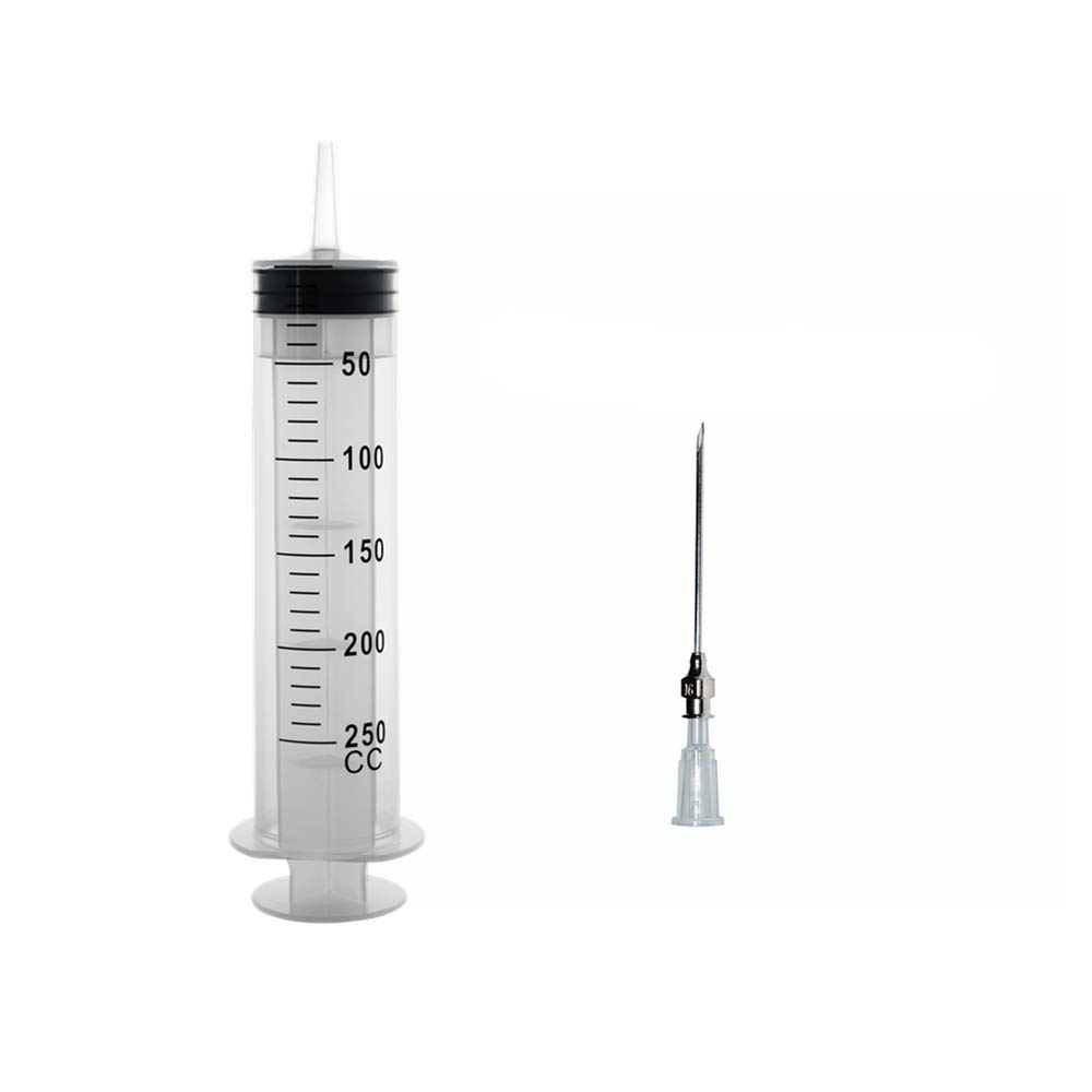 Buy 1pcs 250ml Syringe and 16G 2inch Needle, Dosing Syringe, Measuring