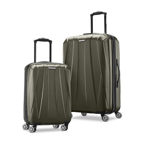 Samsonite Centric 2 Hardside Expandable Luggage with Spinner Wheels, Olive, 2-Piece Set (20/24) by Samsonite - Used condition - US$119.95