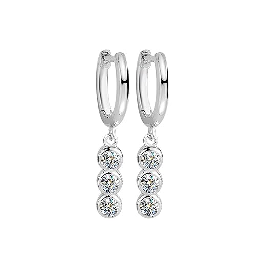 Minimalist 1ct.tw. Diamond Hoop Earrings for Women | Chic D-Color