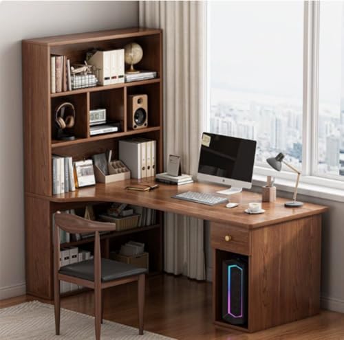 HOTGEEJP ���_��L���^�f�X�N ���[�I�t�� �ؐ��R�[�i�[�f �I�t���p�\�R�� ���� �B���O�f�[�u�� �n�b�`�Ɩ{�I�t�� �����o���t�� �z�[���I�t�B�X�Ƌ�p<�{�I�͍��E����ւ��\�ł�>�B�i100CM*120CM*140CM�j (120x60x160cm,