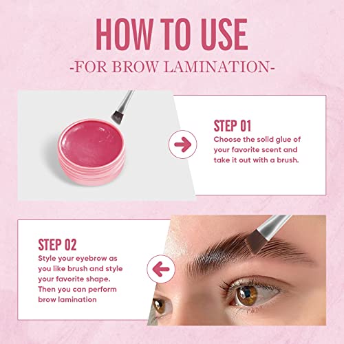 7. Bild von PERMANIA Lash Lifting Kleber, Wimpernlifting Kleber, Wimpernkleber, Augenbrauen kleber,Erdbeergeschmack, Schnell trocknend -10g