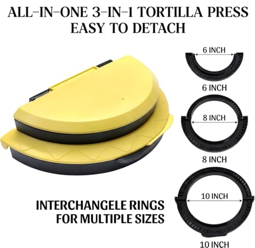 3 in 1 Set Tortilla Sealer With Oil Brush, 3-in-1 Crimp it Tortilla Crimper, Adjustable Quesadilla Crimper for 6"/8"/10" Wraps, Flip Wrap Tortilla Maker for Taco, Sandwich, Burritos by FINENESS SINCE 1988 - Used condition - Image 4