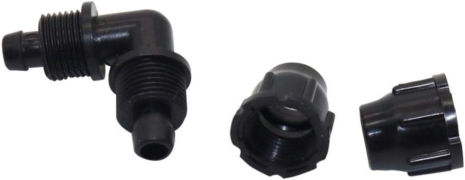 Garden Plumbing 50 Pcs 90 Degree Bend Connector 8/11mm Hose Lock Elbow Connectors Garden Water Irrigation System Fittings Drip Tape Accessories (Diameter : 10mm) Plumbing Fittings