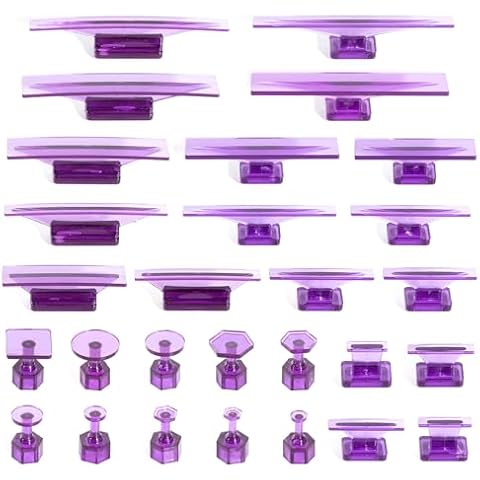 UMONIE 28-Piece Car Dent Repair Puller Tabs Paintless Dent Removal Kit Durable PDR Glue Tabs for Automobile Hail Damage Refrigerator Motorcycle Washing Machine Repairs Cover