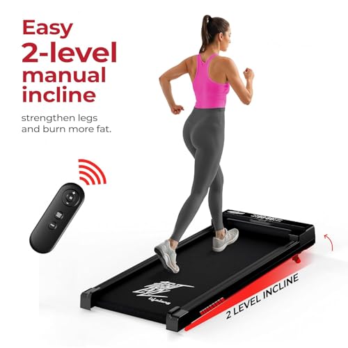 Image of Lifelong Walking Pad Treadmill | 3 HP Brushless Motor | 2-Level Manual Incline | LED Display | Foldable Design | Remote Control | 110 Kg Capacity | 8 Km /h Speed | Home Fitness Walking Machine LLTM181