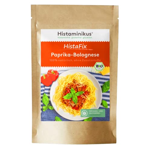 HistaFix Paprika-Bolognese 4-er Bundle, Bio Gewürzmischung 2-3 Portionen pro Tüte, hefefreies Naturprodukt ohne Geschmacksverstärker, histaminarm, glutenfrei und geeignet bei Histaminintoleranz Cover