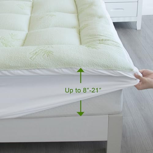 Dual Layer Mattress Topper Twin XL College Dorm Room Essentials, 4.5 Inch Cooling Pillow Top Mattress Topper (2.7" Extra Thick Mattress Pad &1.8" Gel Memory Foam and Firm Foam for Back Pain) by SPRINGSPIRIT - Image 6