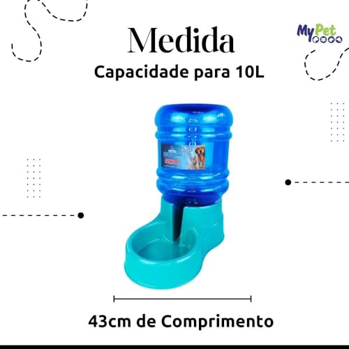 Bebedouro Automático My Pet para Cães Grande, Bebedouro Inteligente 10L para Pet, Verde Tifanny