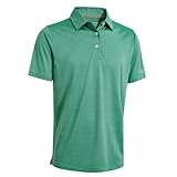 Mens Golf Shirts Moisture Wicking Dry Fit Short Sleeve Performance Sport Stripe Golf Polo Shirts for Men