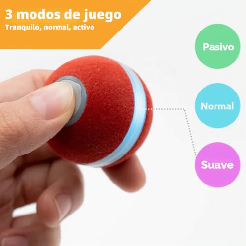 Pelota que rueda sola inteligente e interactiva para gatos Cheerble 6