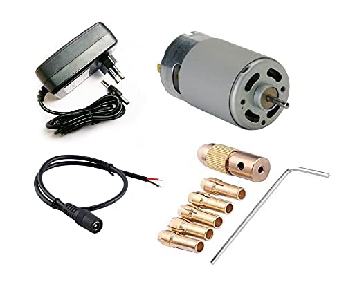 RASHRI ; One For All 12v 555 DC Motor 12000rpm High Speed with Drill Chuck Kit for DIY Projects Multipurpose Brushed Motor High RPM with 12v 2 Ampere Adapter (B0B7NWHCWS) Amazon Price History, Amazon Price Tracker