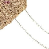 COCEMORINI Cadena de latón chapado en oro de 14 quilates para hacer joyas, pulseras hechas a mano, collares, perfecto para regalo para ocasiones especiales
