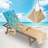 >> Dimensioni -- 75 x 210 cm / 29.5 x 82.6 pollici, taglia unica adatta alla maggior parte delle sedie da spiaggia. Il telo lateralmente ha due pratiche tasche portaoggetti, portata di mano per i vostri oggetti di valore, si possono porre telefoni, riviste, snack, creme, bevande, ecc.