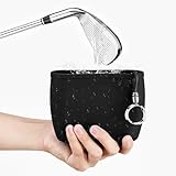 MOSTY Golf Club & Ball Cleaner Bag - Silicone Liner, Effortless Cleaning, On-Course Accessory, Black, 3x2 Inches, 16 Oz, Golf Bag Accessory, Gift for Golfers