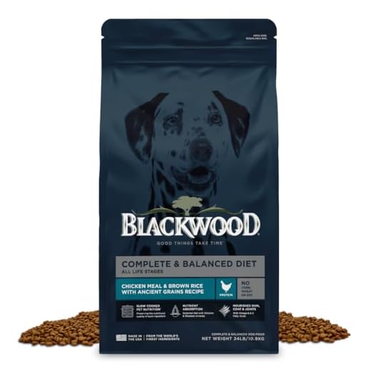 Blackwood Complete & Balanced Diet Dry Dog Food, Chicken Meal & Brown Rice with Ancient Grains, 24 Pound Bag, Slow Cooked with Vitamins & Minerals