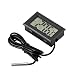 ONEVER Auto Termometro Digitale a Cristalli liquidi termometro Esterno dell'interno di Temperatura Home Office Frigorifero Fish Tank Acqua (1PC)